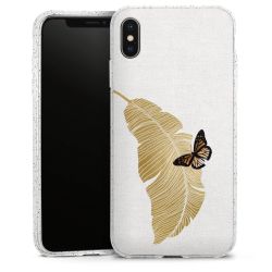 Silikon Glitter Case transparent-silber