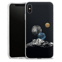 Silikon Glitter Case transparent-silber