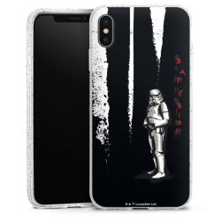 Silikon Glitter Case transparent-silber