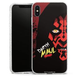 Silikon Glitter Case transparent-silber