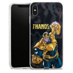 Silikon Glitter Case transparent-silber