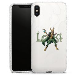 Silikon Glitter Case transparent-silber