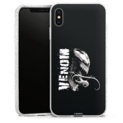 Silikon Glitter Case transparent-silber