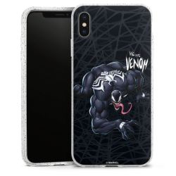 Silikon Glitter Case transparent-silber