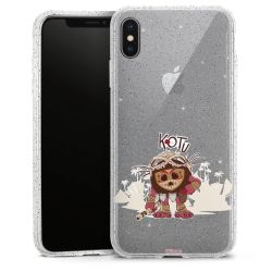 Silikon Glitter Case transparent-silber