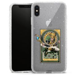 Silikon Glitter Case transparent-silber