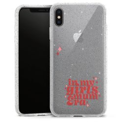 Silikon Glitter Case transparent-silber