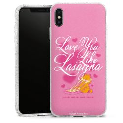 Silikon Glitter Case transparent-silber