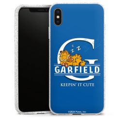 Silikon Glitter Case transparent-silber