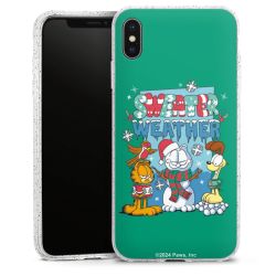 Silikon Glitter Case transparent-silber