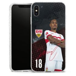 Silikon Glitter Case transparent-silber