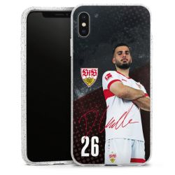 Silikon Glitter Case transparent-silber