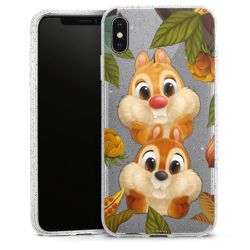 Silikon Glitter Case transparent-silber