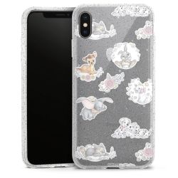 Silikon Glitter Case transparent-silber