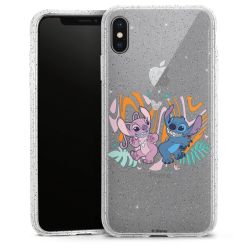 Silikon Glitter Case transparent-silber