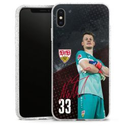 Silikon Glitter Case transparent-silber