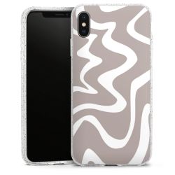 Silikon Glitter Case transparent-silber