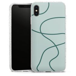 Silikon Glitter Case transparent-silber