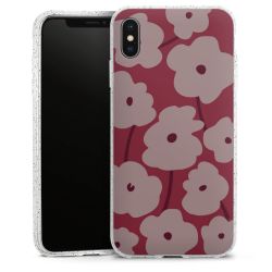 Silikon Glitter Case transparent-silber