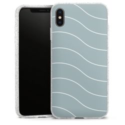 Silikon Glitter Case transparent-silber