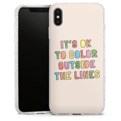 Silikon Glitter Case transparent-silber