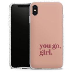 Silikon Glitter Case transparent-silber