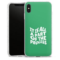 Silikon Glitter Case transparent-silber