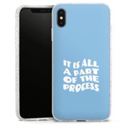 Silikon Glitter Case transparent-silber