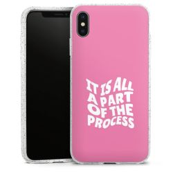 Silikon Glitter Case transparent-silber