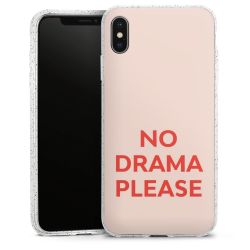 Silikon Glitter Case transparent-silber