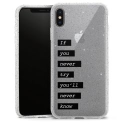 Silikon Glitter Case transparent-silber