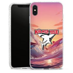 Silikon Glitter Case transparent-silber