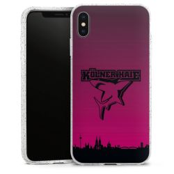 Silikon Glitter Case transparent-silber