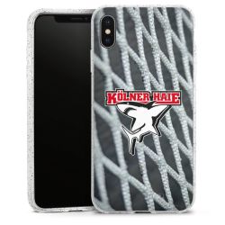 Silikon Glitter Case transparent-silber