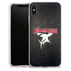 Silikon Glitter Case transparent-silber