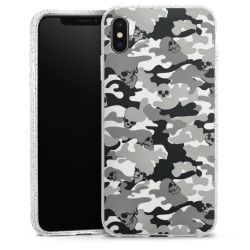 Silikon Glitter Case transparent-silber