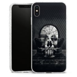 Silikon Glitter Case transparent-silber