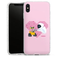 Silikon Glitter Case transparent-silber