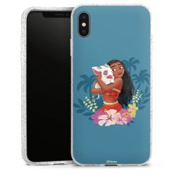 Silikon Glitter Case transparent-silber