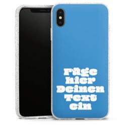 Silikon Glitter Case transparent-silber