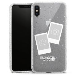 Silikon Glitter Case transparent-silber