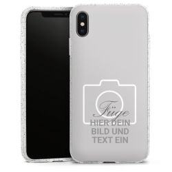 Silikon Glitter Case transparent-silber