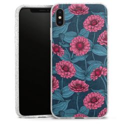 Silikon Glitter Case transparent-silber