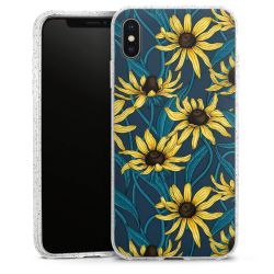 Silikon Glitter Case transparent-silber