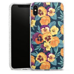 Silikon Glitter Case transparent-silber