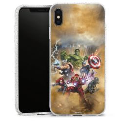 Silikon Glitter Case transparent-silber