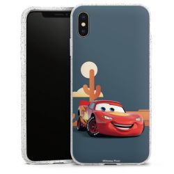 Silikon Glitter Case transparent-silber