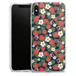 Silikon Glitter Case transparent-silber