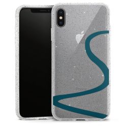 Silikon Glitter Case transparent-silber