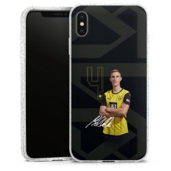 Silikon Glitter Case transparent-silber